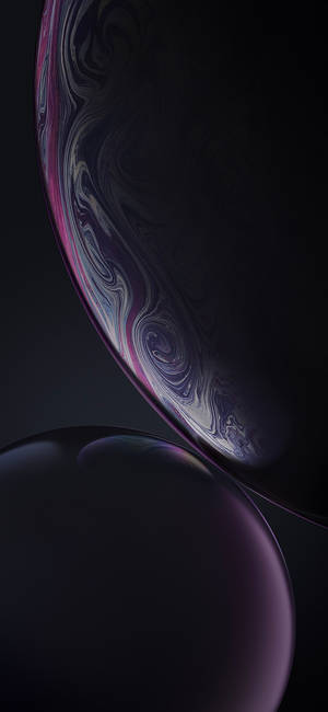 大理石纹理的深紫色抽象气泡iPhone XR壁纸 — iPhone Xr 壁纸