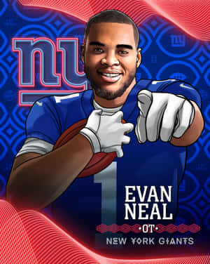 埃文·尼尔矢量艺术作品 — NFL橄榄球 壁纸