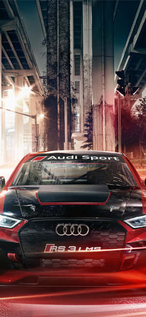 夜间城市景观中的奥迪Sportback — Infinix Zero 30 壁纸