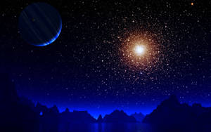 太空美学暗夜明月壁纸 — 太空美学 壁纸