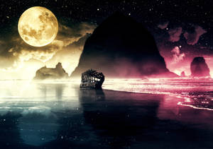 奇幻之旅月夜星空 — 月亮美学 壁纸