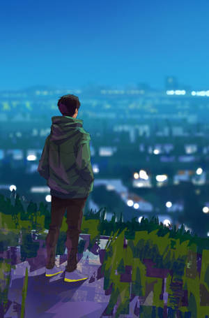 孤独山丘之人手机背景 — 华为MatePad Pro 12 (2026) 壁纸
