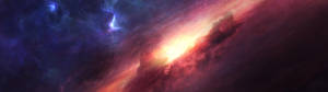 粉色太空星云壁纸 — 5120x1440 壁纸