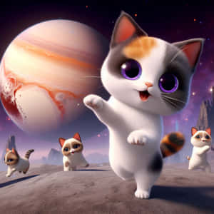 宇宙舞猫.jpg — 跳舞的猫 壁纸