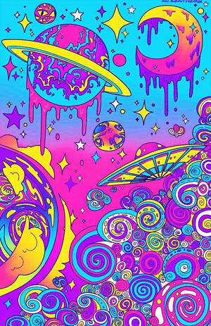 宇宙迷幻美学 — 月亮美学 壁纸
