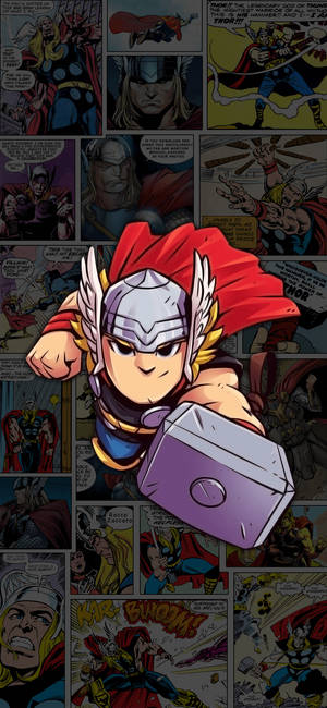 Q版雷神漫画壁纸 — iPhone Air 壁纸