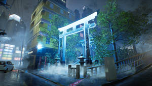 幽灵线东京城市鸟居壁纸