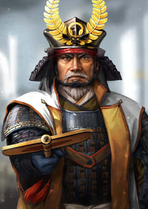 德川幕府武士身着传统铠甲 — iPhone Duo 壁纸