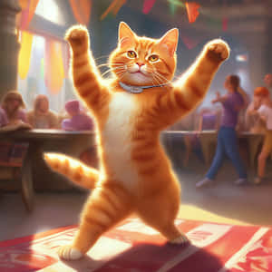 快乐舞动的猫咪庆典.jpg — 跳舞的猫 壁纸