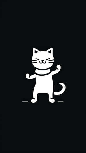 快乐跳舞猫咪插画 — 跳舞的猫 壁纸