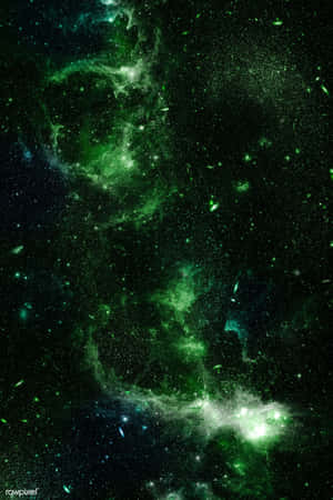 惊艳的绿色星系背景 — Oppo Pad 壁纸