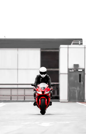 简约红色自行车 — 小米平板9 Pro Max 壁纸
