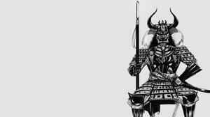 日本武士长枪与刀 — 日本武士 壁纸