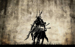 日本武士骑马图 — 日本武士 壁纸