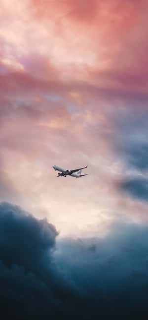 iPhone Xs Max 小飞机背景 — Vivo X300 E 壁纸
