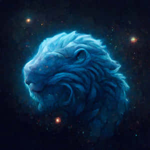 星空狮子背景 — 星系狮子 壁纸