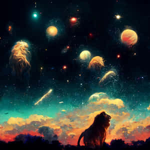 星系狮子背景 — 星系狮子 壁纸