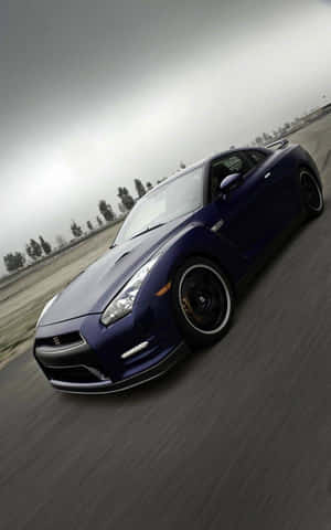 GTR R35 — 深蓝 壁纸