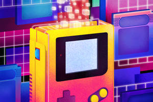 未来主义Game Boy Color艺术壁纸