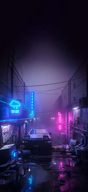 赛博朋克背景 — 银河A 壁纸