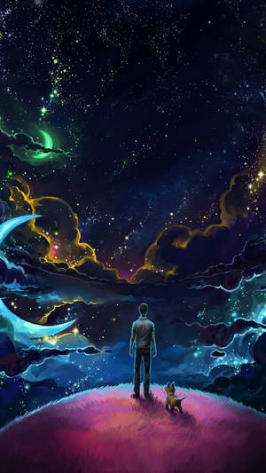 梦幻霓虹月亮壁纸 — 霓虹月亮 壁纸
