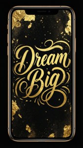 iPhone 11 金色箔文字壁纸