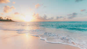 海滩日落背景 — 海滩日落 壁纸