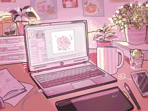 粉红动漫美学图片 — 粉色美学 壁纸