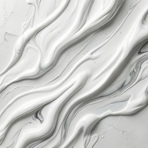 流动的白色流体艺术，带有微妙阴影，一件动态抽象作品。 — 白色美学 壁纸