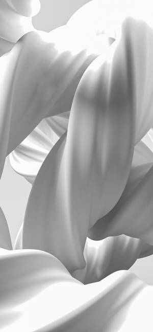 流动白色织物手机3D — iPhone 18 Pro 壁纸