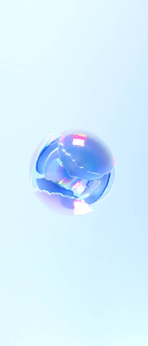 浅蓝手机裂纹大理石 — Galaxy Z Flip 壁纸
