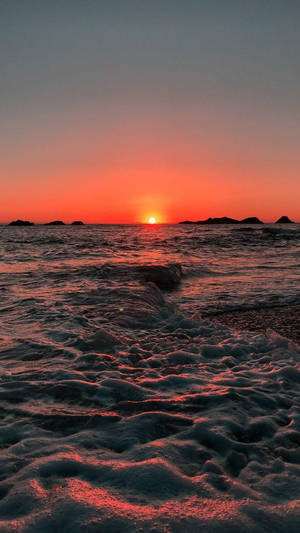 海滩日落美景 — 海滩美学 壁纸