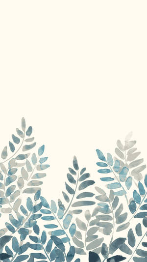淡彩iPhone树叶画 — 花卉 iPhone 壁纸