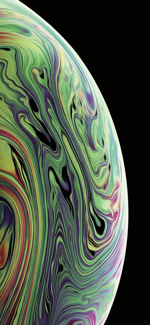 深黄绿色 iPhone Xs 壁纸