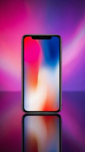 多彩渐变壁纸，搭配iPhone X。