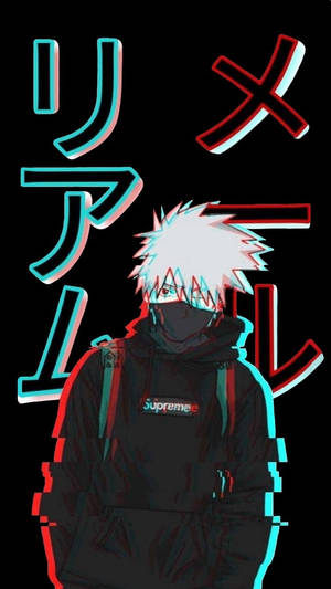 火影忍者 卡卡西 片假名 Supreme 壁纸 — 火影忍者 至尊 壁纸