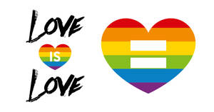 爱即平等LGBTQ心形壁纸 — 爱情美学动图 壁纸
