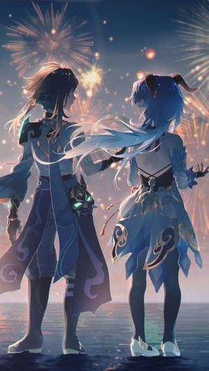 甘雨和绫人原神手机壁纸 — 原神手机 壁纸