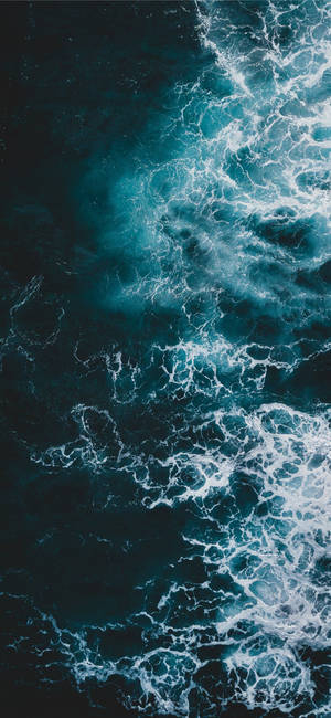 iPhone 11 深海白色浪花壁纸 — iPhone 11 壁纸