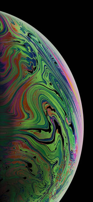 大理石纹绿色抽象半气泡iPhone XR壁纸 — iPhone Xr 壁纸