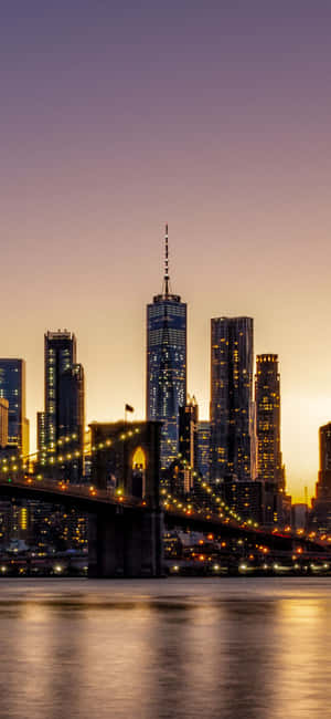 iPhone Xs 纽约城市背景 — Tecno Camon 50 壁纸