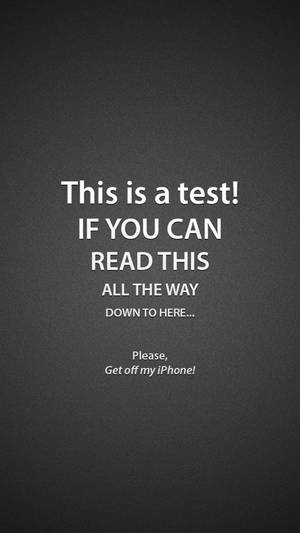 This Is A Test 声明 iPhone 锁屏壁纸
