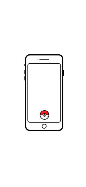 白色iPhone精灵球 — iPhone 15 Plus 壁纸