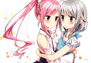 相爱的动漫百合情侣壁纸