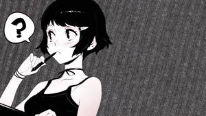 短发女孩暗黑动漫美学桌面壁纸