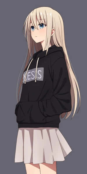 动漫女孩连帽衫图片 — 动漫女孩连帽衫 壁纸