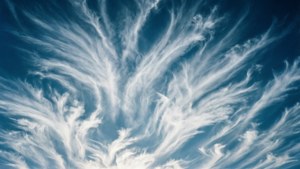 抽象天空中的卷云，宛如画笔的笔触。 — 天空景观 壁纸
