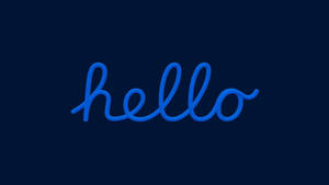 简约深蓝Hello — 深蓝 壁纸