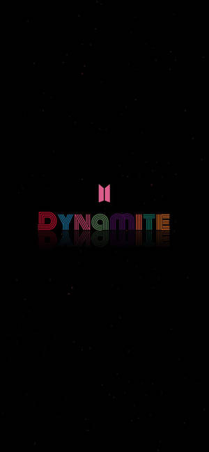 简约黑色BTS Dynamite标志 — iPhone 15 壁纸