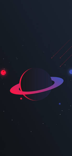 粉色OLED星球壁纸 — iPhone 11 Pro Max 壁纸